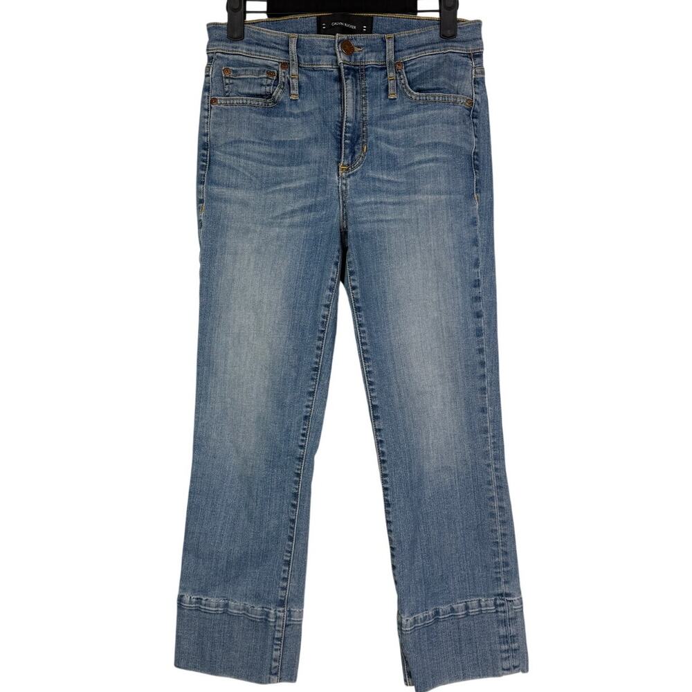Calvin Rucker Vintage Cropped See The Love Mid Rise Jeans 5 Pocket 28 Light Wash - Picture 13 of 15